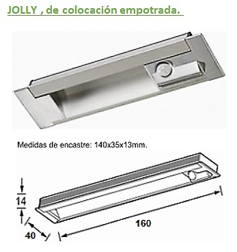 AB REGLETA JOLLY LED CON SENSOR PROXIMIDAD A 12V EMPOTRAR 4200/4500ºK BLANCO NATURAL 12DC 28W 