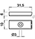 AB SENSOR DE ENCENDIDO POR APROXIMACION PUERTA COMBO IR 12/24 VISOR+2 MTS CABLE 31,5X10X6 SUPERFICIE 12/24 V 