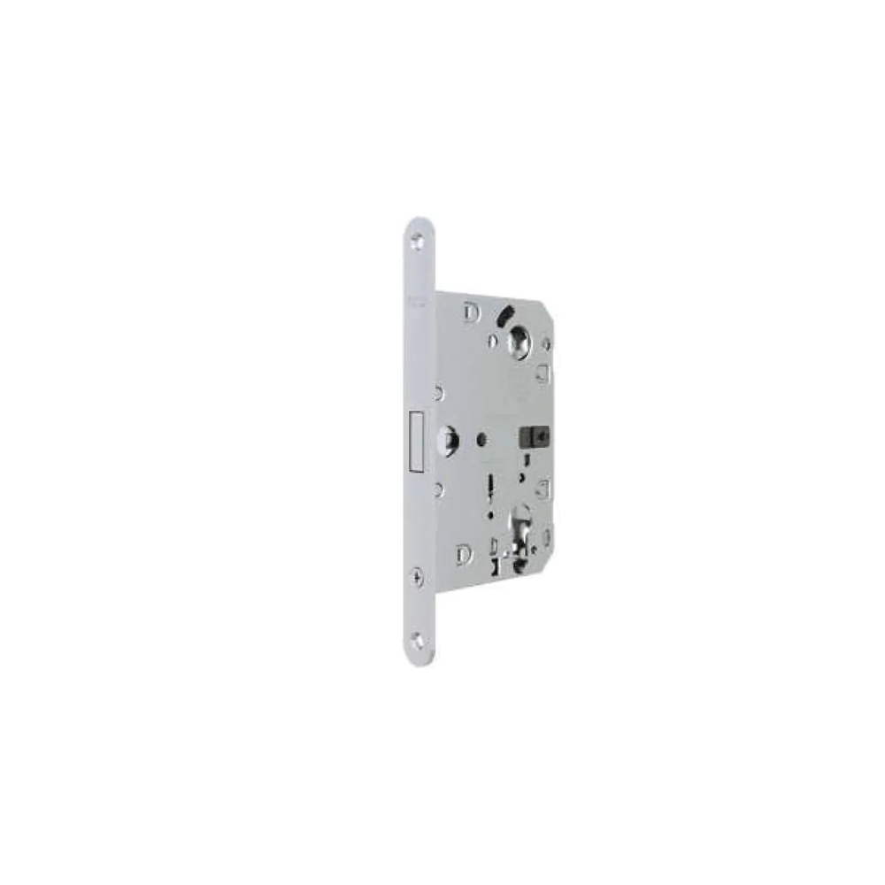 AGB POLARIS WAVE PICAPORTE MAGNETICO PARA PUERTA BATIENTE BLANCO OPACO 50 MM BAÑO BLANCO OPACO 60 MM BAÑO BLANCO OPACO 50 MM CILINDRO EUROPEO BLANCO OPACO 60 MM CILINDRO EUROPEO 