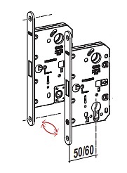 AGB POLARIS WAVE PICAPORTE MAGNETICO PARA PUERTA BATIENTE 