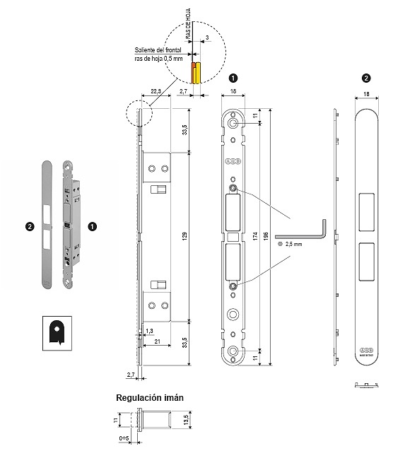 AGB TOUCH RETENEDOR MAGNETICO REGULABLE 