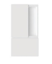 AGB WAVE JUEGO DE MANILLAS PARA PUERTAS BATIENTES DE INTERIOR BLANCO OPACO PASO 