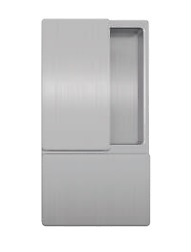 AGB WAVE JUEGO DE MANILLAS PARA PUERTAS BATIENTES DE INTERIOR CROMADO SATINADO PASO 