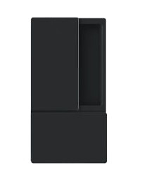 AGB WAVE JUEGO DE MANILLAS PARA PUERTAS BATIENTES DE INTERIOR NEGRO OPACO PASO 