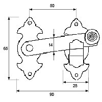 ALDABA FORJA P/8 ADB05 90x65mm NEGRO 
