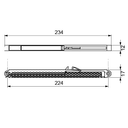 AMORTIGUADOR GUIA GC15 224mm GRIS 