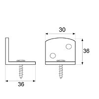 ANGULO ANCLAJE CON TORNILLO AN19 30x36mm ZINCADO ZINCADO 30 30 2 MM 36 ACERO #N/D 