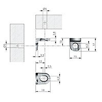 ANGULO TRASERA AN22 19x19mm NI 
