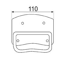 ASA ABATIBLE REFORZADA TRM13 110mm ZINCADO 