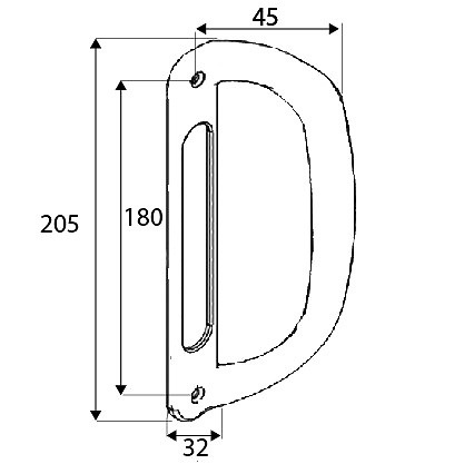 ASA CIERRE OVAL 6849 ALUMINIO 