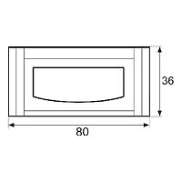 ASA COMODILLA TRM11 80x36mm CROMO MATE 6 36 80 ZAMAK 10 