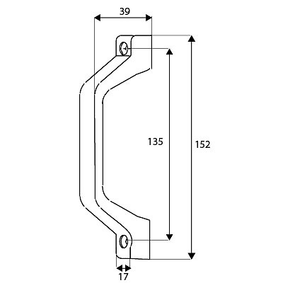 ASA RECTA SIN PLACA 6804 ALUMINIO 