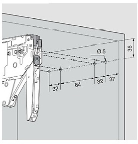 AVENTOS HK TOP BLUM PARA PUERTAS ABATIBLES APERTURA ASCENDENTE 