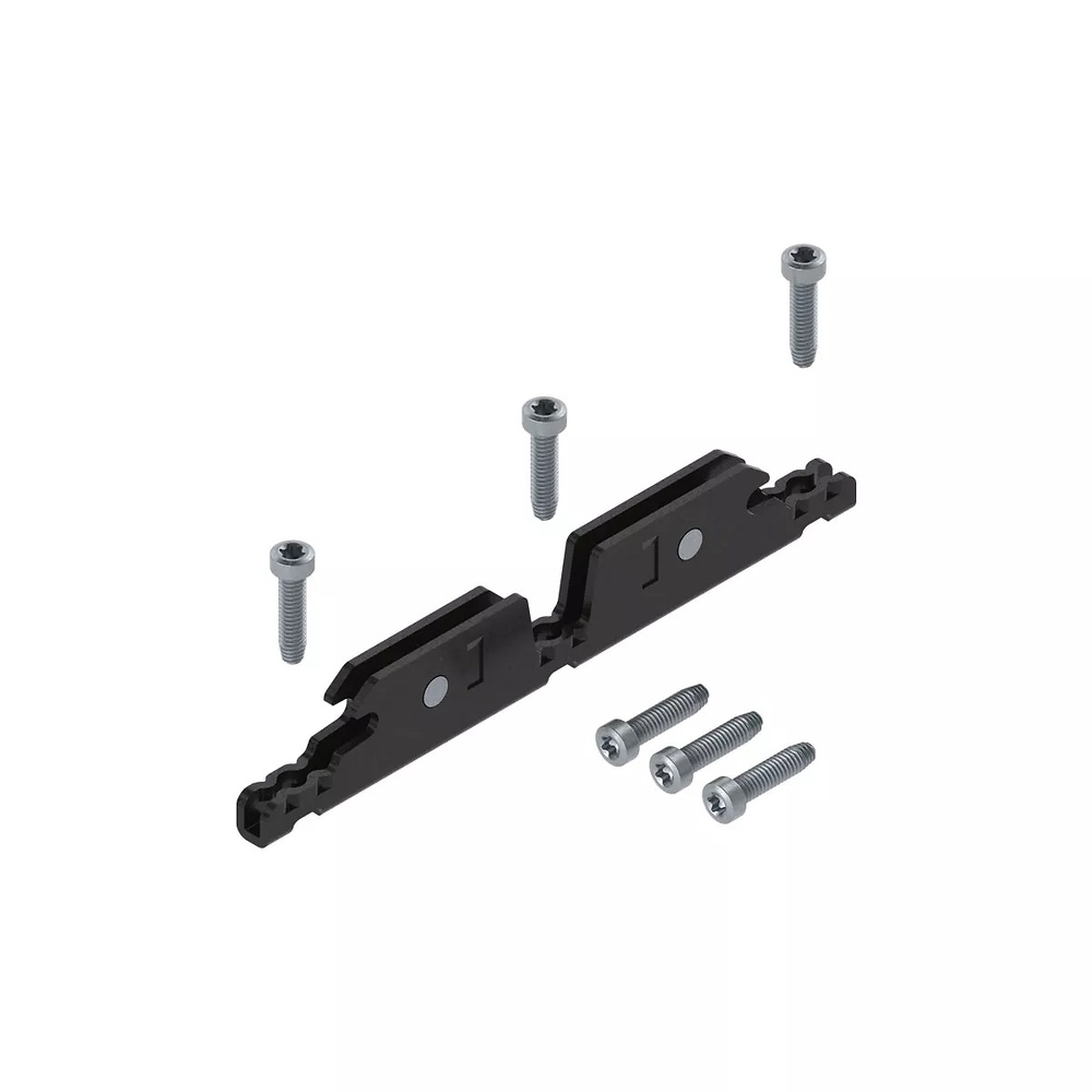 AVENTOS HKi BLUM PARA PUERTAS ABATIBLES EMBUTIDO AL CANTO 18 KG NEGRO 24K42E1 fijacion tornillo rosca aluminio 1 juego fijacion frontal perfil aluminio ancho y estrecho 