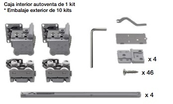 Kit puerta corredera Syskor Axis Free 2 hojas