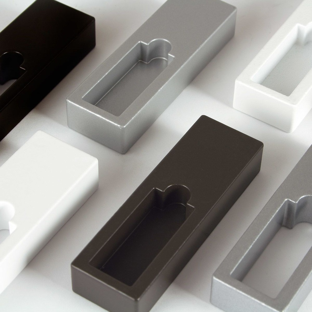 BARRA ARMARIO RECTANGULAR ELITE 30X12MM 2 MTS CON GOMA ANTIDESLIZANTE ALUMINIO 