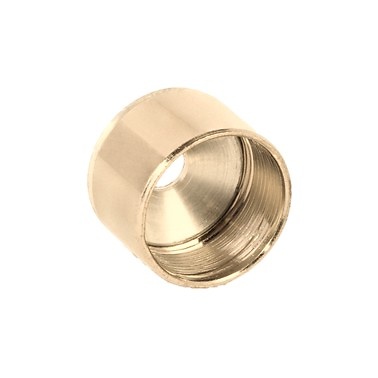 BARRA ARMARIO TUBO REDONDO LATONADO DIAMETRO 19 MM SOPORTE LATERAL CASQUILLO 