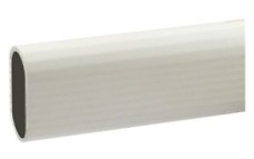 BARRA OVALADA JANE ALUMINIO ESTRIADO PLATA 30X15MM BLANCO 2000 mm TUBO OVALADO ESTRIADO 4000 mm BLANCO TUBO OVALADO ESTRIADO 