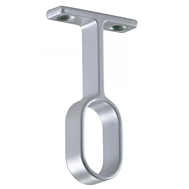 BARRA OVALADA JANE ALUMINIO ESTRIADO PLATA 30X15MM PLATA MATE 4000 mm SOPORTE CENTRAL TECHO 
