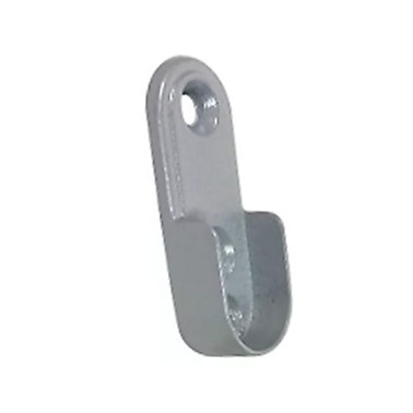 BARRA OVALADA JANE ALUMINIO ESTRIADO PLATA 30X15MM PLATA MATE 4000 mm SOPORTE LATERAL COSTADO 