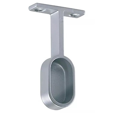 BARRA OVALADA JANE ALUMINIO ESTRIADO PLATA 30X15MM PLATA MATE 4000 mm SOPORTE LATERAL TECHO 