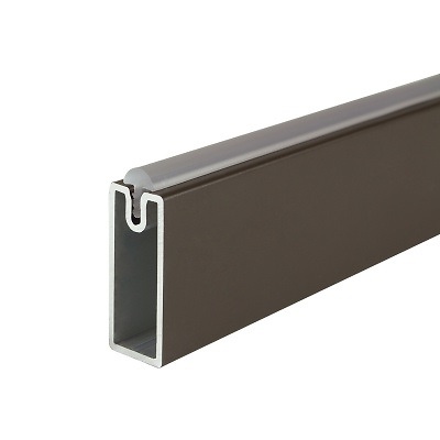 BARRA RECTANGULAR 30X12 CON GOMA ANTIDESLIZANTE ALUMINIO MOKA BARRA 30X15 MM ALUMINIO 2 MTS 