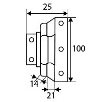BISAGRA 3 NUDOS EU 6868 ALUMINIO 