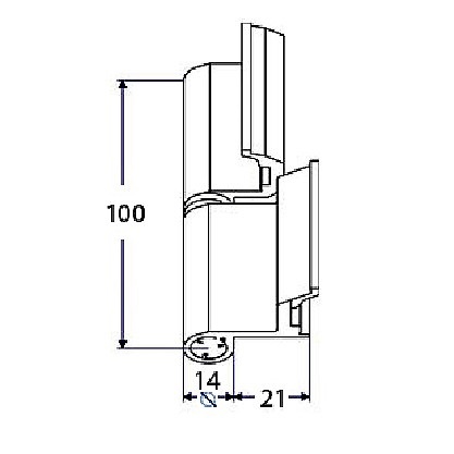 BISAGRA 40/20 6813 ALUMINIO 