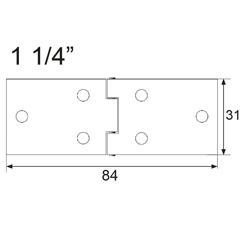 BISAGRA 814 BS29 ZINCADO ZINCADO 6 84 CUADRADO BISAGRA 814 1