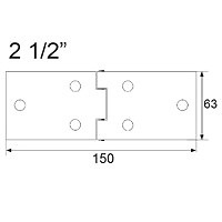 BISAGRA 814 BS29 ZINCADO ZINCADO 7,7 150 CUADRADO BISAGRA 814 2