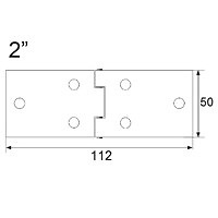 BISAGRA 814 BS29 ZINCADO ZINCADO 7 112 CUADRADO BISAGRA 814 2