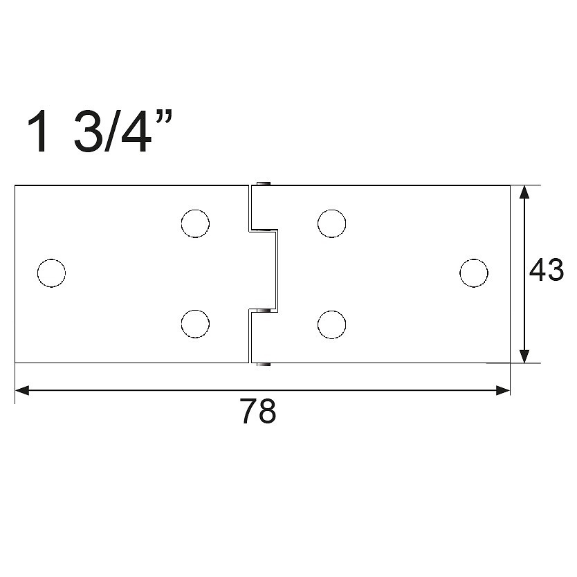 BISAGRA 816 BS30 HIERRO PULIDO 7 80 CUADRADO BISAGRA 816 1