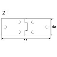 BISAGRA 816 BS30 HIERRO PULIDO 75 95 CUADRADO BISAGRA 816 2