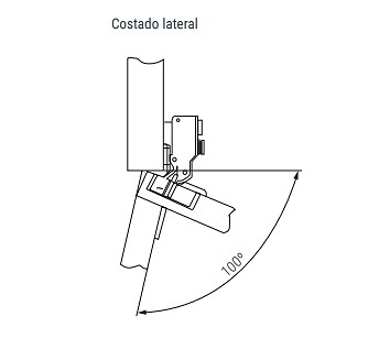 BISAGRA CAZOLETA+BASE ALT.0 FRAME BRAZO CORTO AMORTIGUADA 