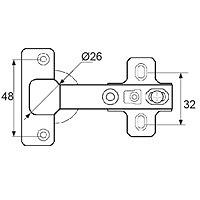 BISAGRA CAZOLETA BASIC BC01 D:26mm ZINCADO ZINCADO 20 52 BISAGRA CAZOLETA ACODADA BC01 D:26mm ZINCADO 85 ACERO 24 