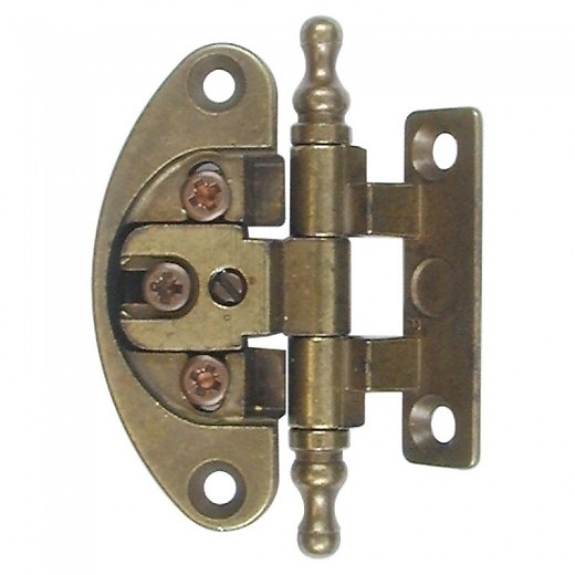 BISAGRA CAZOLETA DECORATIVA REGULABLE D:35 ACODADA CON REMATE 