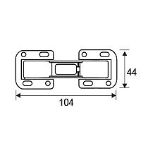 BISAGRA CAZOLETA SOBREPONER BC10 ZINCADO 