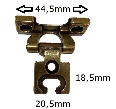 BISAGRA DECORATIVA MOD.818 ZAMAK ACABADO CUERO 