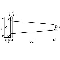 BISAGRA FORMA T BS23 NEGRO NEGRO 12 111 2 MM 245 ACERO 10 