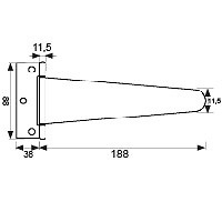 BISAGRA FORMA T BS23 NEGRO NEGRO 12 88 2 MM 232 ACERO 10 