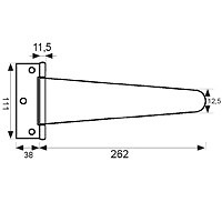 BISAGRA FORMA T BS23 NEGRO NEGRO 13 111 2 MM 305 ACERO 10 