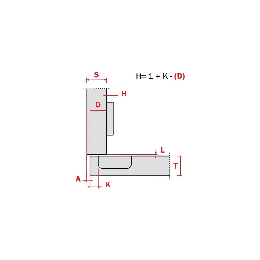 BISAGRA PARA PUERTA MADERA SALICE SERIE B NIQUELADO 110º 