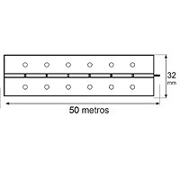 BISAGRA PIANO BS32 ROLLO 50 MTS INOX 32 MM 0,70 MM 50 MTS ACERO 1 