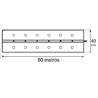 BISAGRA PIANO BS32 ROLLO 50 MTS INOX 40 MM 0,70 MM 50 MTS ACERO 1 