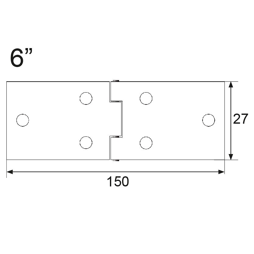 BISAGRA RAMAL BS28 ZINCADO 7 150 CUADRADO 27 ACERO 24 