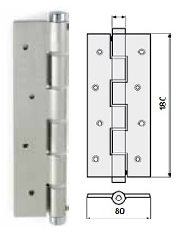BISAGRA SIMPLE ACCION ALUMINIO EFECTO INOX 