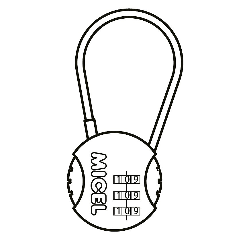 BLISTER CANDADO COMBINACION CABLE CN06 SURTIDO 