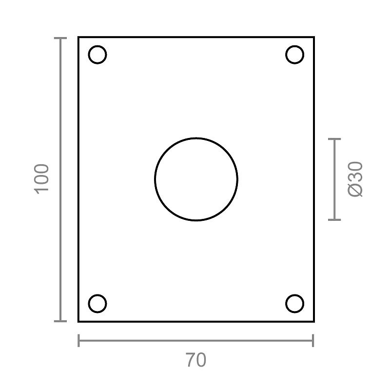 BLISTER PLACA CON BOCALLAVE REDONDOPLP11 BLANCO 1 80 80 LATON 1 