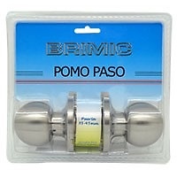 BLISTER POMO PUERTA BOLA PP07 INOX 60 180 200 ACERO INOXIDABLE PASO 1 