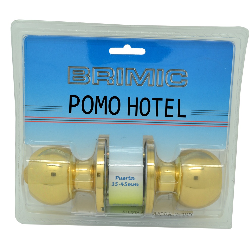 BLISTER POMO PUERTA BOLA PP07 LATON PULIDO 60 180 200 ACERO INOXIDABLE HOTEL 1 